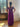 1960s Couture Purple Sequin and Beaded Empire Line Dress