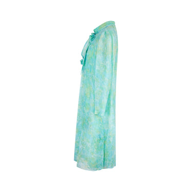 ARCHIVE - 1960s Mottled Green and Turquoise Mod Dress with Coat