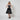 1950s Black Tulle and Sequin Strapless Dress with Silver Floral Design