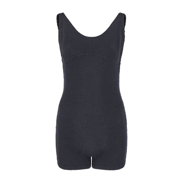 1920s Original Black Woollen Ladies Swimsuit