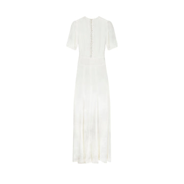 ARCHIVE - 1930s Cream Floral Jacquard Wedding Dress
