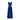 1940s Haute Couture Blue Moiré Silk Halter-Neck Maxi Gown