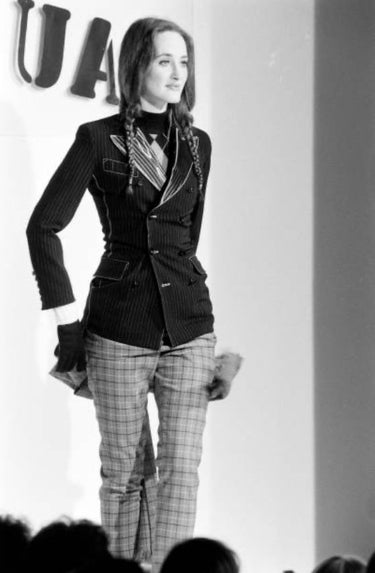 ARCHIVE - 1992 Runway Documented Jean Paul Gaultier Black Pinstripe Jacket