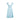 1950s Blue Floral Embroidered and Crystal Full Skirt Dress
