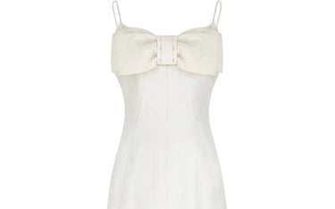 ARCHIVE - 1960s French Haute Couture Cream Bow Bodice Dress
