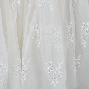 ARCHIVE - 1950s White Cotton Organza Strapless Wedding Dress