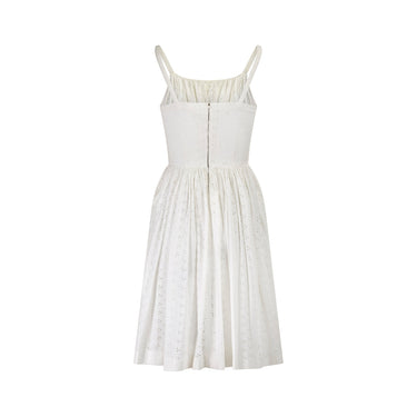 ARCHIVE - 1960s White Cotton Broderie Anglaise Dress and Jacket Set