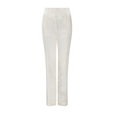 1960s Cream Jacquard Trousers