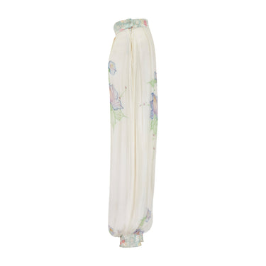 ARCHIVE - 1960s Silk Chiffon Hand Painted Harem Trousers
