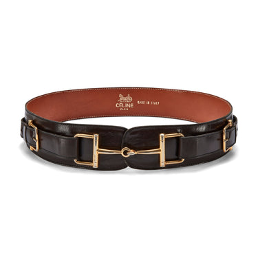 ARCHIVE - 1968 Documented Celine Dark Brown Horse Bit Belt with Box