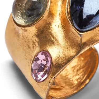 ARCHIVE - 1970s Kenneth Jay Lane Jewelled Gold Cuff