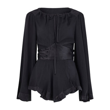 ARCHIVE - 1970s Ossie Clark Black Moss Crepe Trouser Suit
