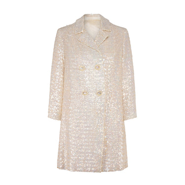 1970s Pearlescent Sequinned Three Quarter Length Jacket