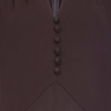 ARCHIVE - 1970s Roland Klein Brown Silk Jersey Maxi Dress
