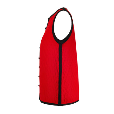 ARCHIVE - 1976 Documented Yves Saint Laurent Ballet Russes Quilted Red Gilet