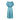 1970s Shubette Teal Angel-Sleeve Knitted Jersey Dress