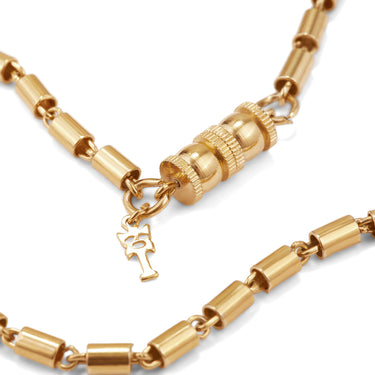 ARCHIVE - 1960s Trifari Large Black and Gold Trapeze Shaped Necklace