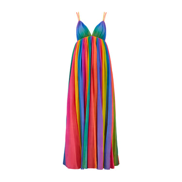 1974 Documented Jean Varon Rainbow Maxi Dress