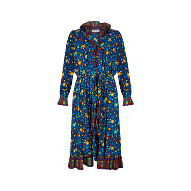 ARCHIVE - 1980 Yves Saint Laurent Runway Floral Print Shirtwaister Dress
