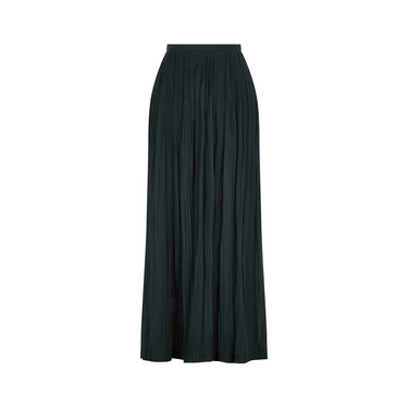 1980s Emanuel Ungaro Black Silk Accordion Pleat Maxi Skirt