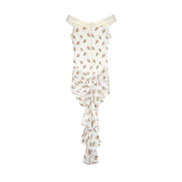 ARCHIVE - 1990s Documented Catherine Buckley Rose Print Lace Wedding Suit