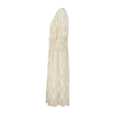 1980s Priscilla of Boston Lace Wedding Dress with Jacket
