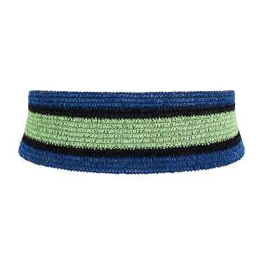 ARCHIVE - 1982 Yves Saint Laurent Runway Documented Blue and Green Belt
