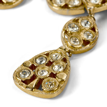 1986 Yves Saint Laurent Haute Couture Gold Brooch and Necklace