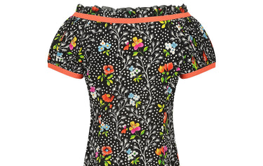 ARCHIVE - 1993 Runway Documented Gianni Versace Couture Floral Blouse