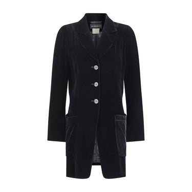 1990s Ann Demeulemeester Silk Velvet Long Line Jacket