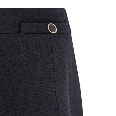 ARCHIVE - 1985 Runway Chanel Black Double Tiered Wool Mini Skirt