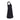 ARCHIVE - 1990 Documented Chanel Black Satin Bow Shoulder Pleated Mini Dress