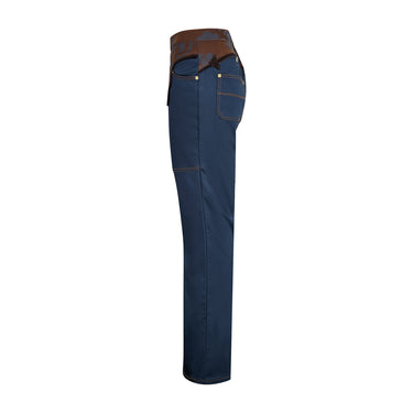 1990s Gianfranco Ferre Boutique Indigo Satin and Jacquard Trousers
