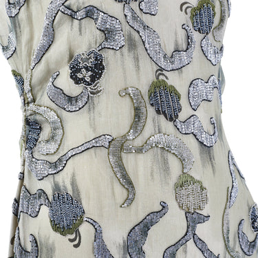 ARCHIVE - S/S 1998 Runway Giorgio Armani Beaded Chinoiserie Slip Dress