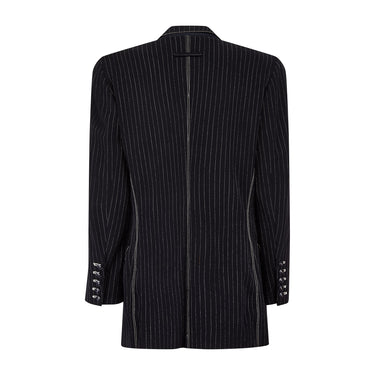 ARCHIVE - 1992 Runway Documented Jean Paul Gaultier Black Pinstripe Jacket
