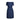 1990s Scaasi Boutique Navy Silk Off the Shoulder Dress with Belt