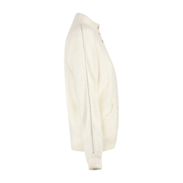 ARCHIVE - 1980s Umberto Ginocchietti Angora Blend Cardigan with Parrot Appliqué