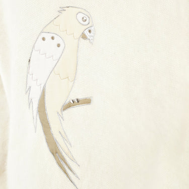 ARCHIVE - 1980s Umberto Ginocchietti Angora Blend Cardigan with Parrot Appliqué