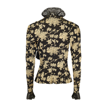 ARCHIVE - F/W 1995 Vivienne Westwood Runway Gold Black Jacquard Shirt