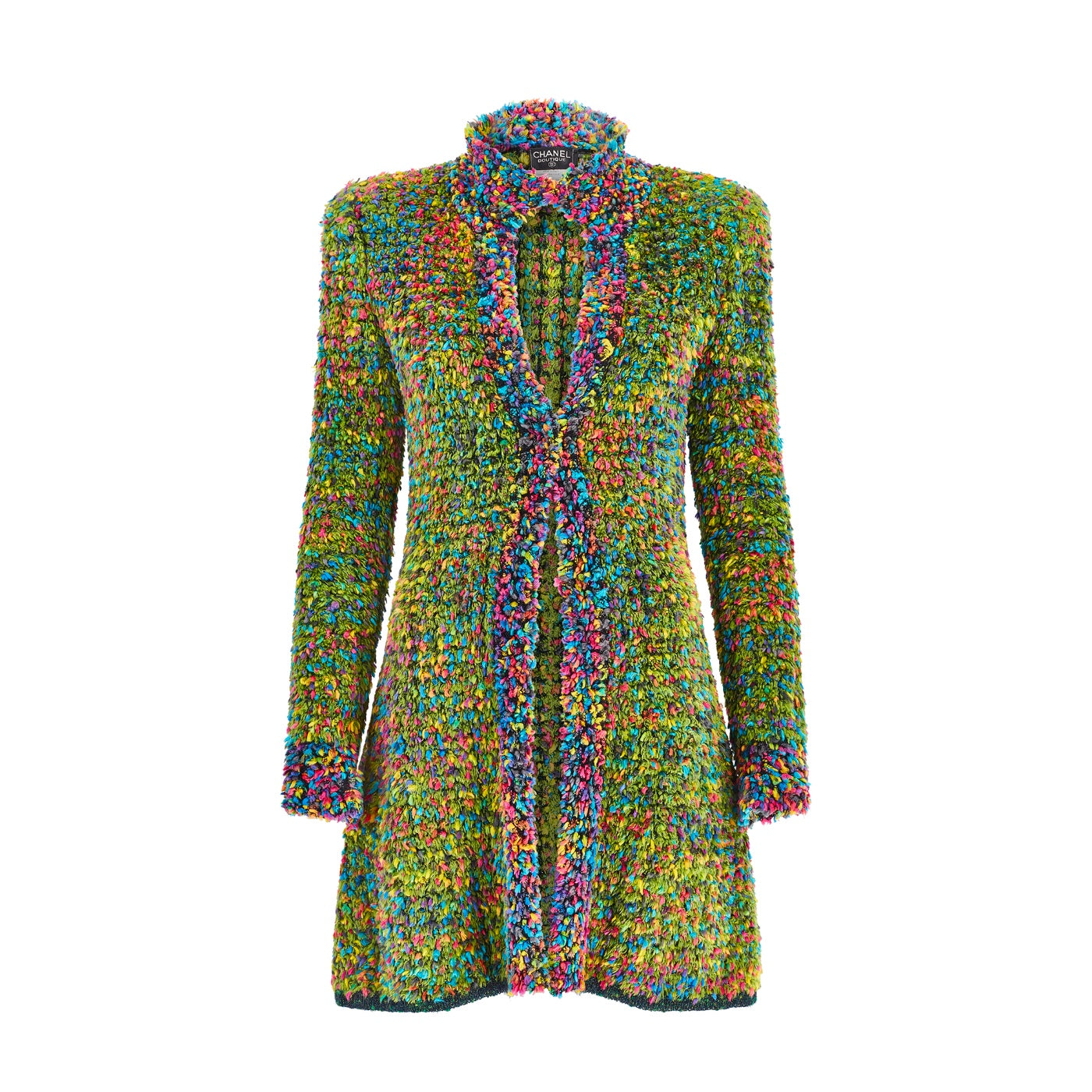 1997 Chanel Runway Documented Fantasy Rainbow Wool Jacket