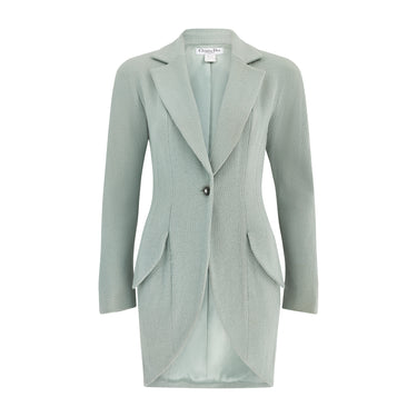 ARCHIVE - 1998 Christian Dior Runway Documented Seafoam Green Elongated Jacket