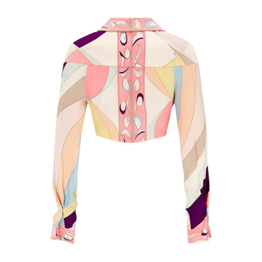 ARCHIVE - 2002 Pucci Wrap Over Cropped Silk Blouse