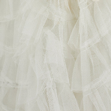 ARCHIVE - 2017 Alessandra Rich Documented White Ruffle Tulle Long Jacket