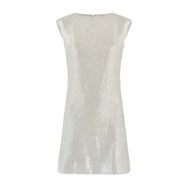 2007 Runway Documented Chanel Off-White Sequin Mini Dress