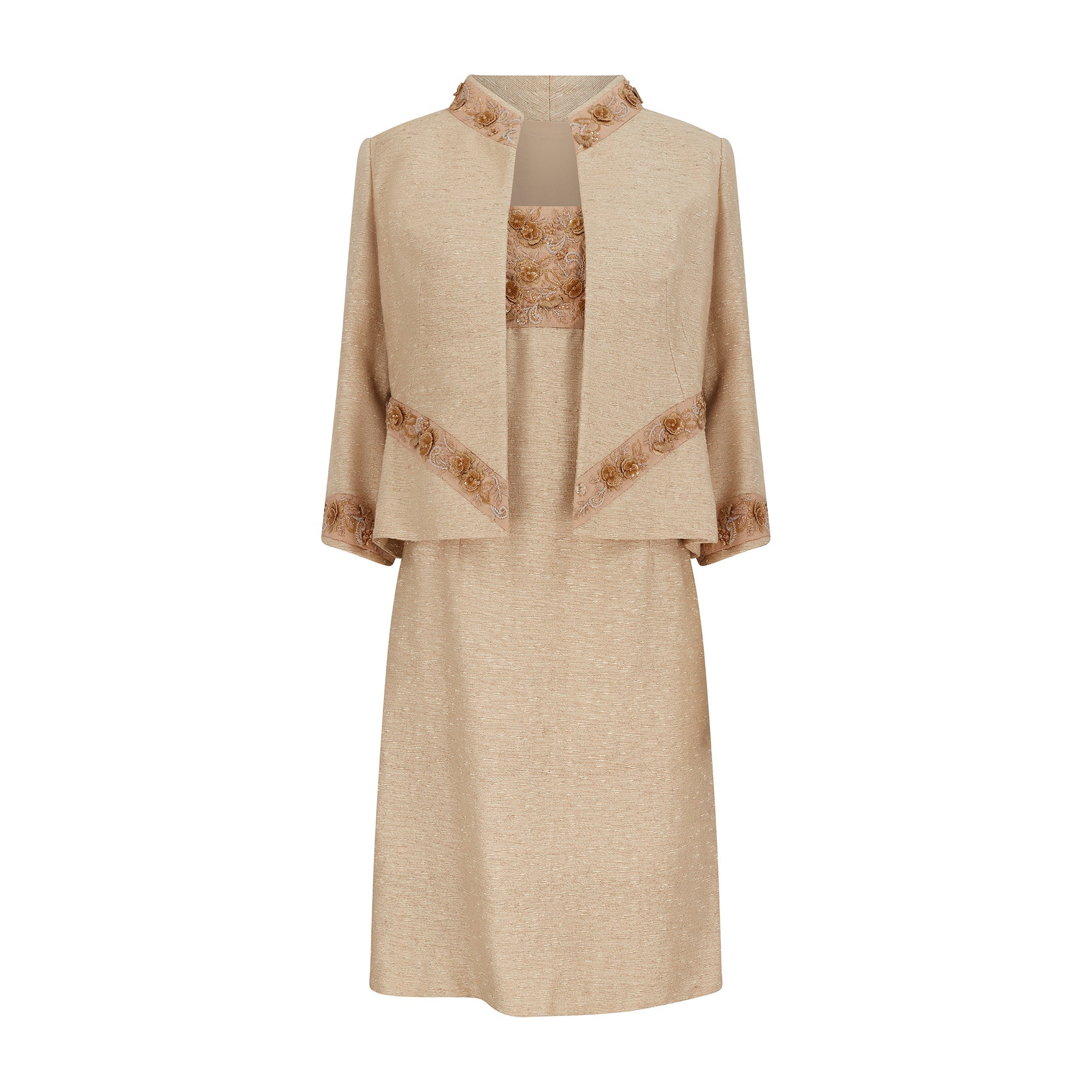 2007 Valentino Haute Couture Runway Cream Embroidered Dress Suit – CIRCA  VINTAGE
