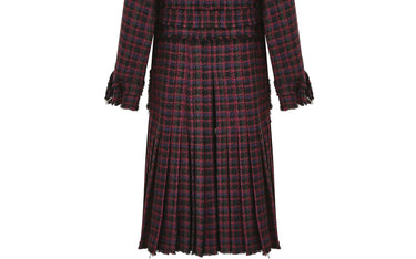 ARCHIVE - 2013 Runway Metiers d’Arts Chanel Purple Tweed Tartan Coat
