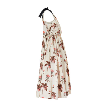 ARCHIVE - 2008 Resort Prada Silk Floral Box Pleat Maxi Dress