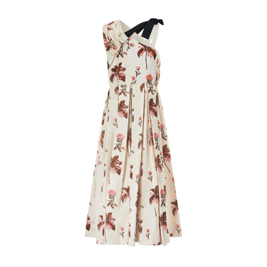 ARCHIVE - 2008 Resort Prada Silk Floral Box Pleat Maxi Dress