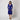 1970s Jean Muir Royal Blue Jersey Dress