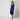 1970s Jean Muir Royal Blue Jersey Dress